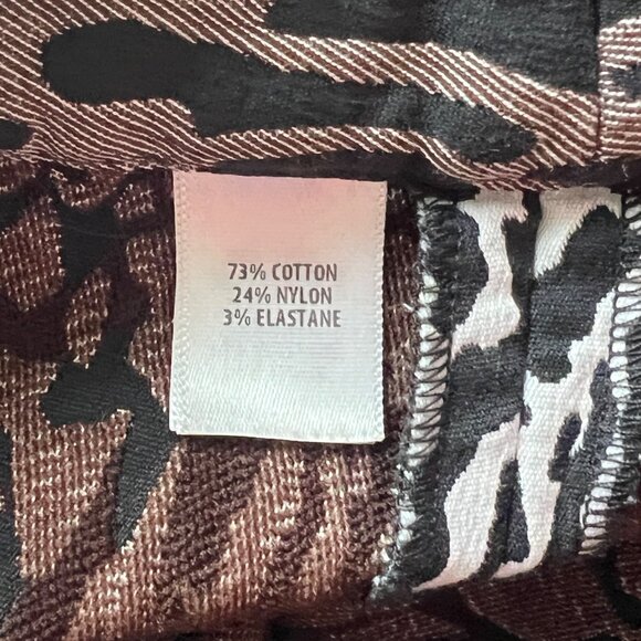 St. John Animal Print Stretch Slim Fit Ankle Pants Black / Beige Womens Size 2 - Picture 9 of 12